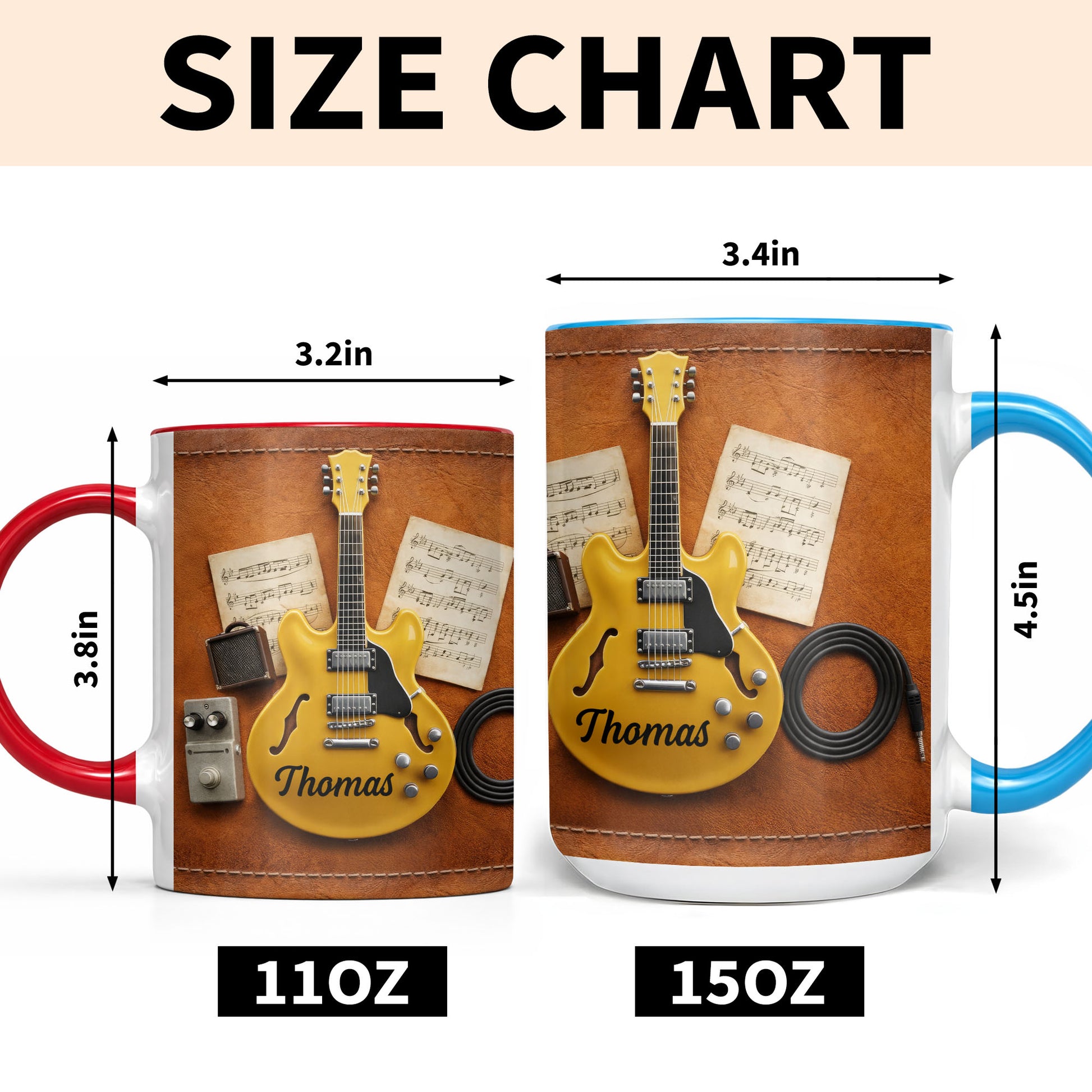 Guitar Lover with Music Notes