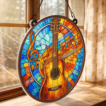 Music Is The Language Of The Soul Acoustic Guitar And Musical Notes