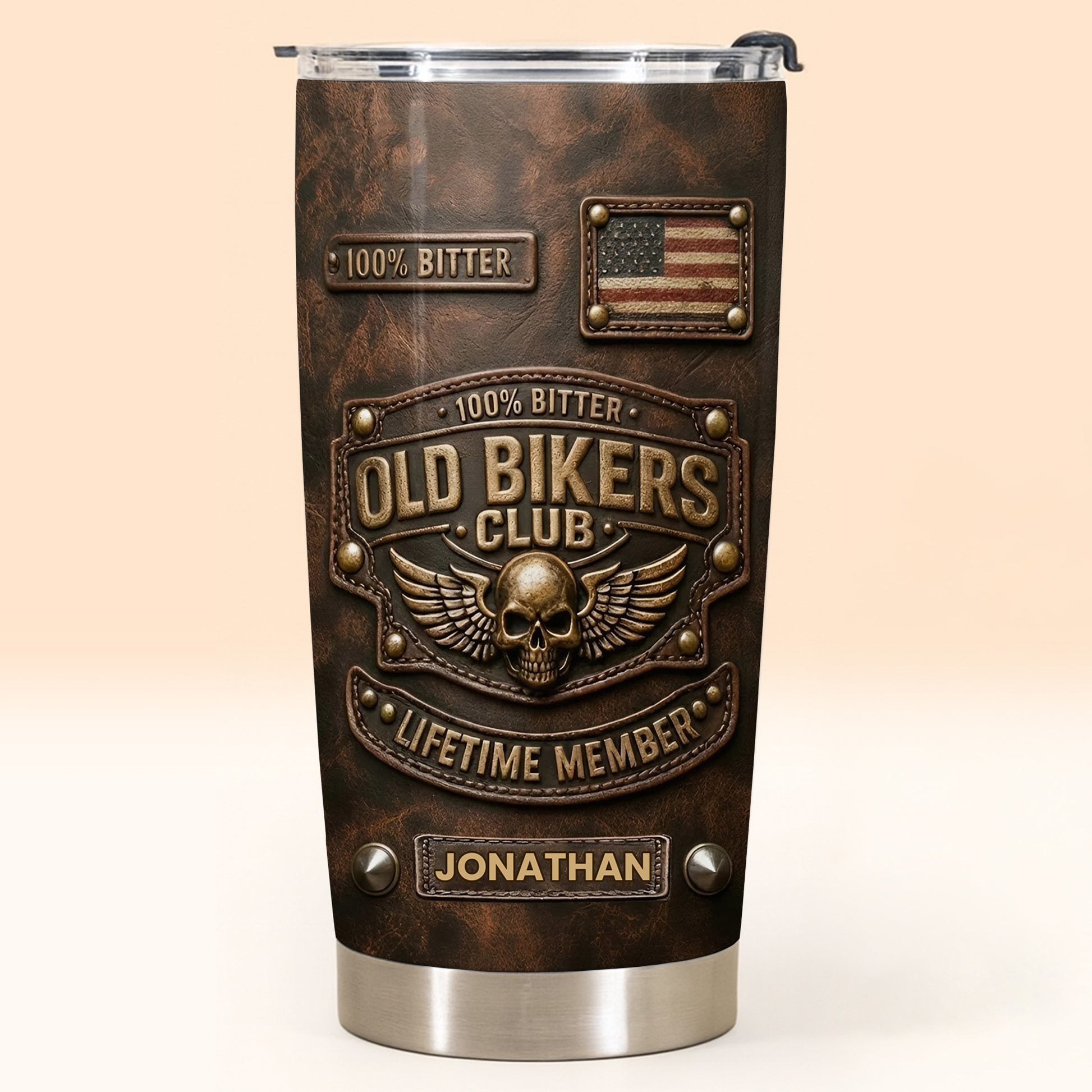 Old Bikers Club Lifetime Member Skull And Wings