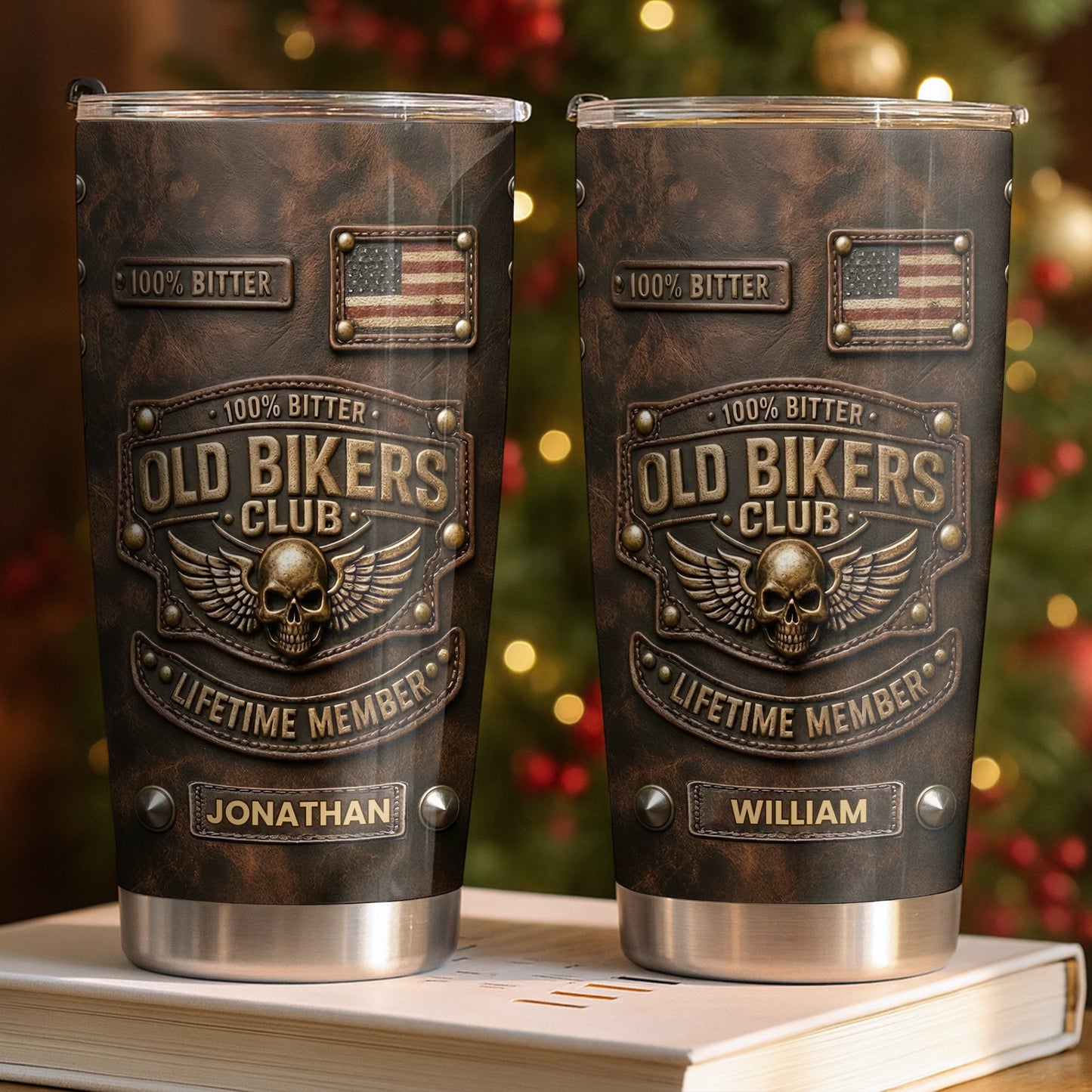 Old Bikers Club Lifetime Member Skull And Wings