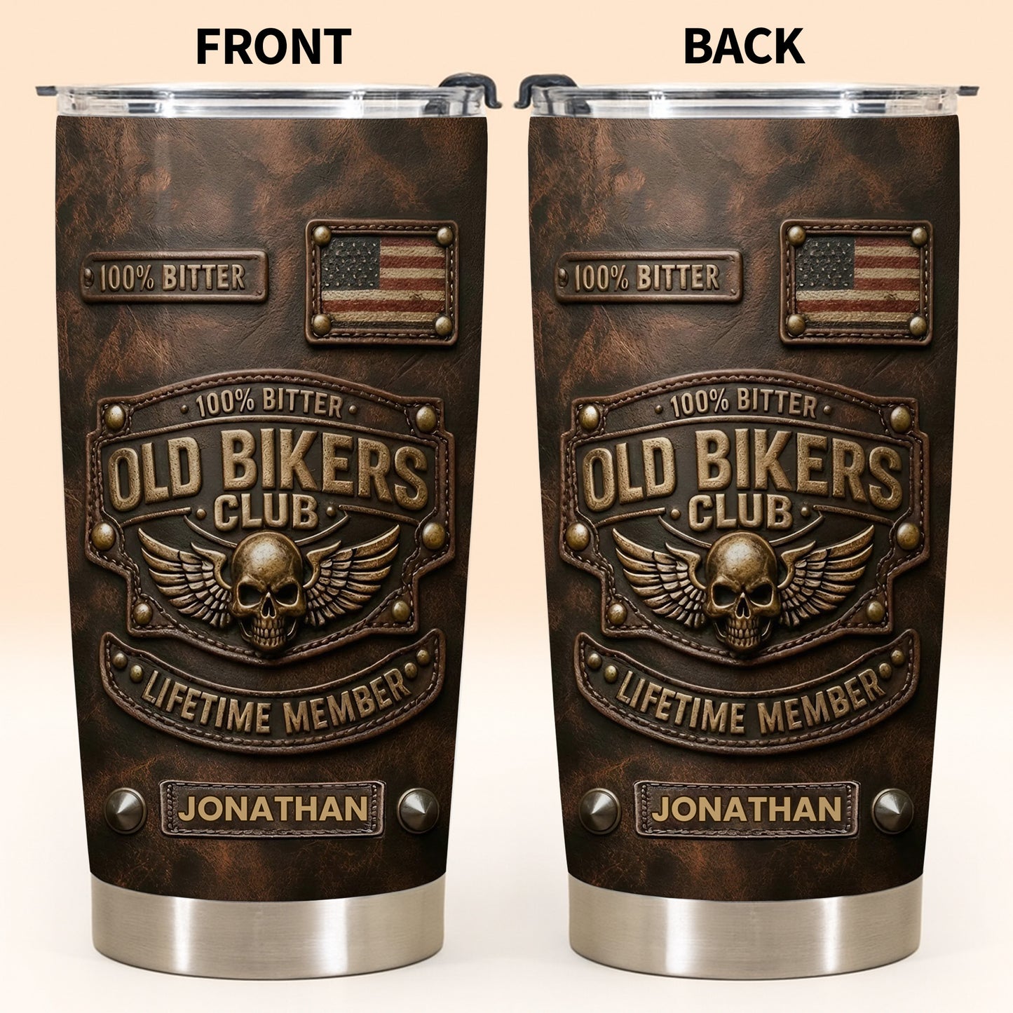 Old Bikers Club Lifetime Member Skull And Wings