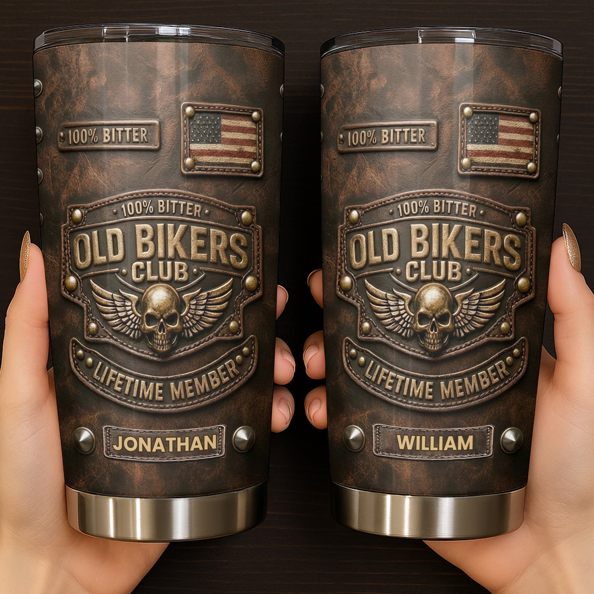 Old Bikers Club Lifetime Member Skull And Wings