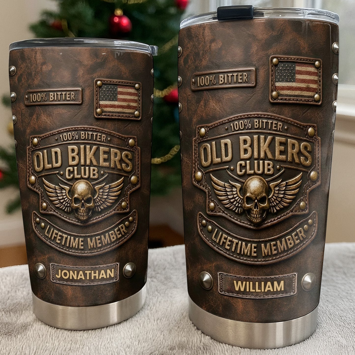 Old Bikers Club Lifetime Member Skull And Wings