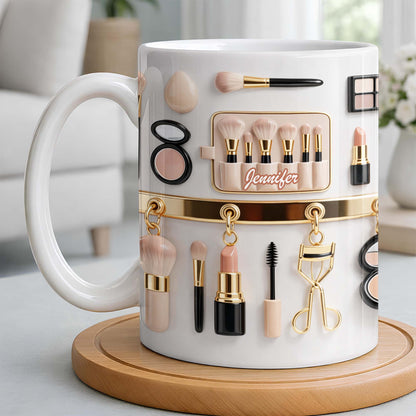 Discover Your Perfect Makeup Look, Featuring Beauty Accessories - Personalized Custom Coffee Mug - HOB077_MG