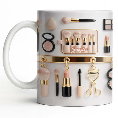 Discover Your Perfect Makeup Look, Featuring Beauty Accessories - Personalized Custom Coffee Mug - HOB077_MG