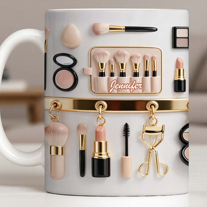 Discover Your Perfect Makeup Look, Featuring Beauty Accessories - Personalized Custom Coffee Mug - HOB077_MG