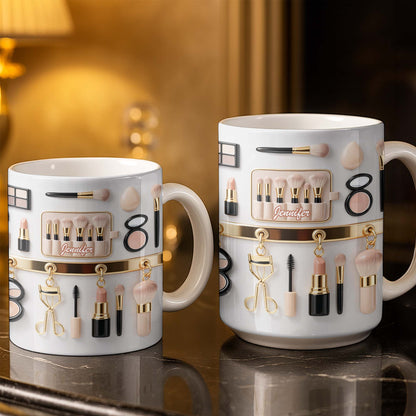 Discover Your Perfect Makeup Look, Featuring Beauty Accessories - Personalized Custom Coffee Mug - HOB077_MG