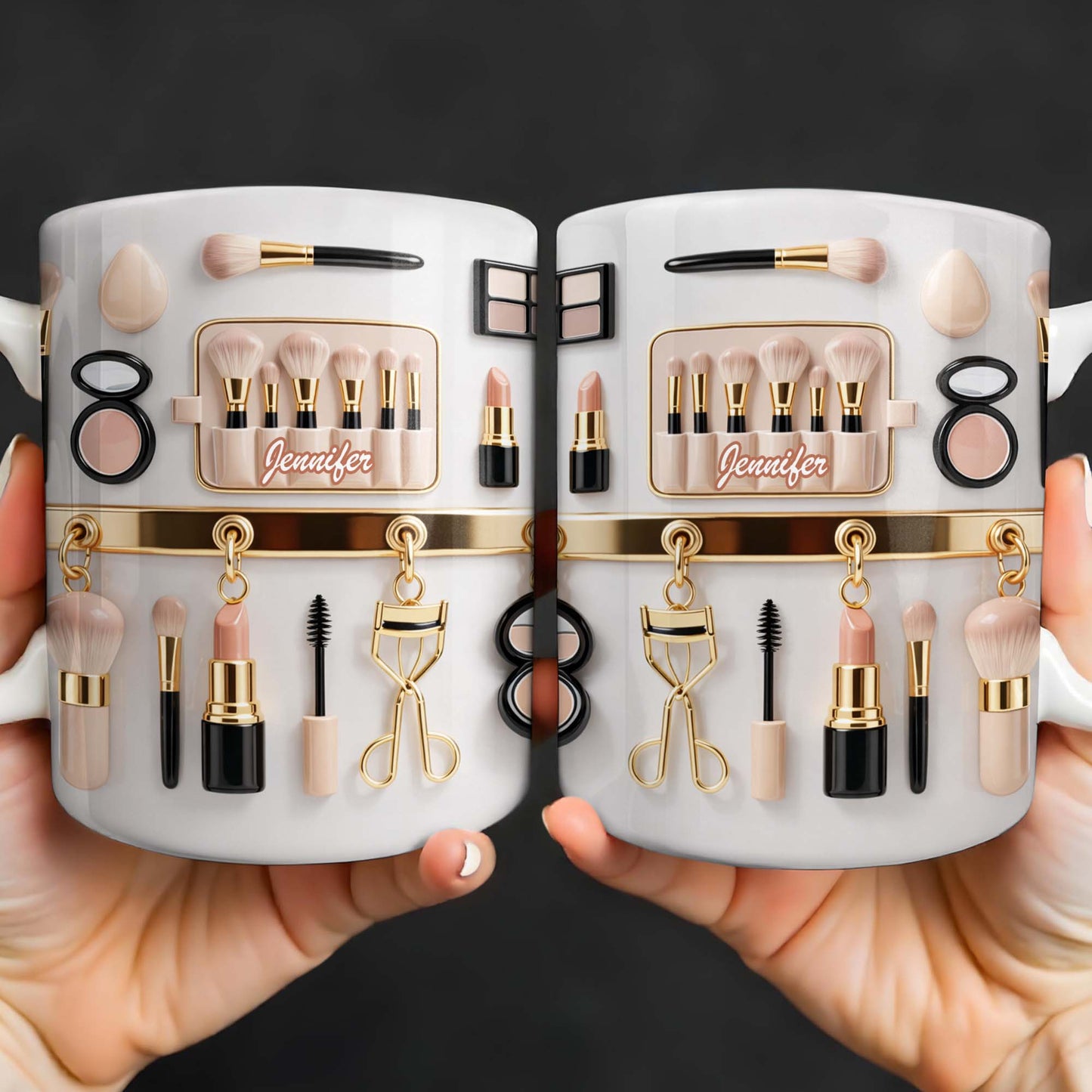 Discover Your Perfect Makeup Look, Featuring Beauty Accessories - Personalized Custom Coffee Mug - HOB077_MG