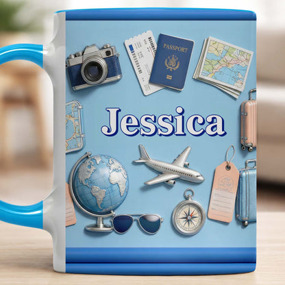 Ready For My Next Adventure Globe Airplane And Camera Travel Design