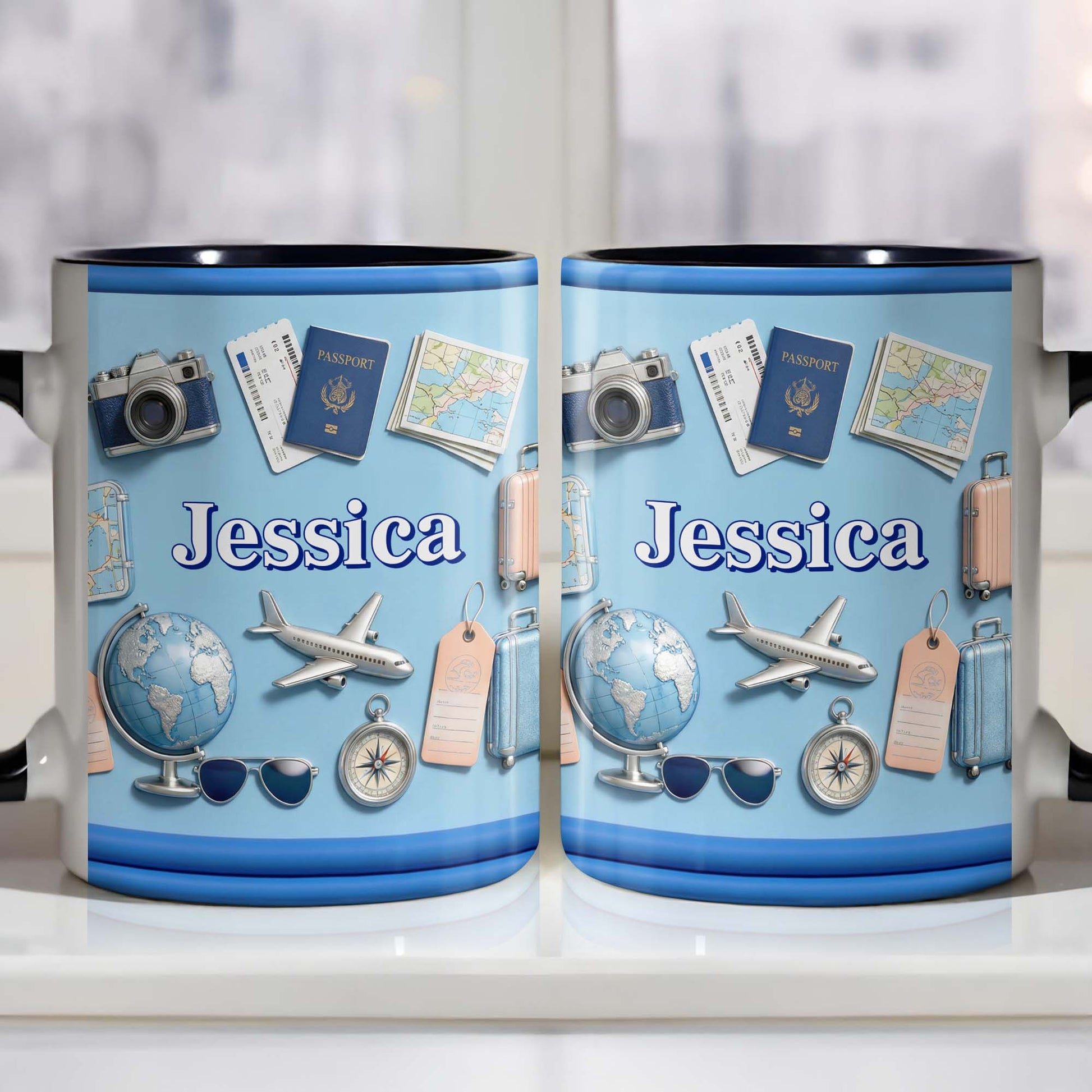 Ready For My Next Adventure Globe Airplane And Camera Travel Design