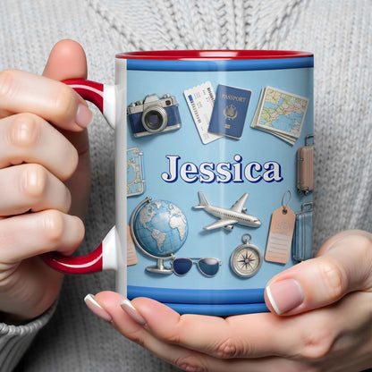 Ready For My Next Adventure Globe Airplane And Camera Travel Design