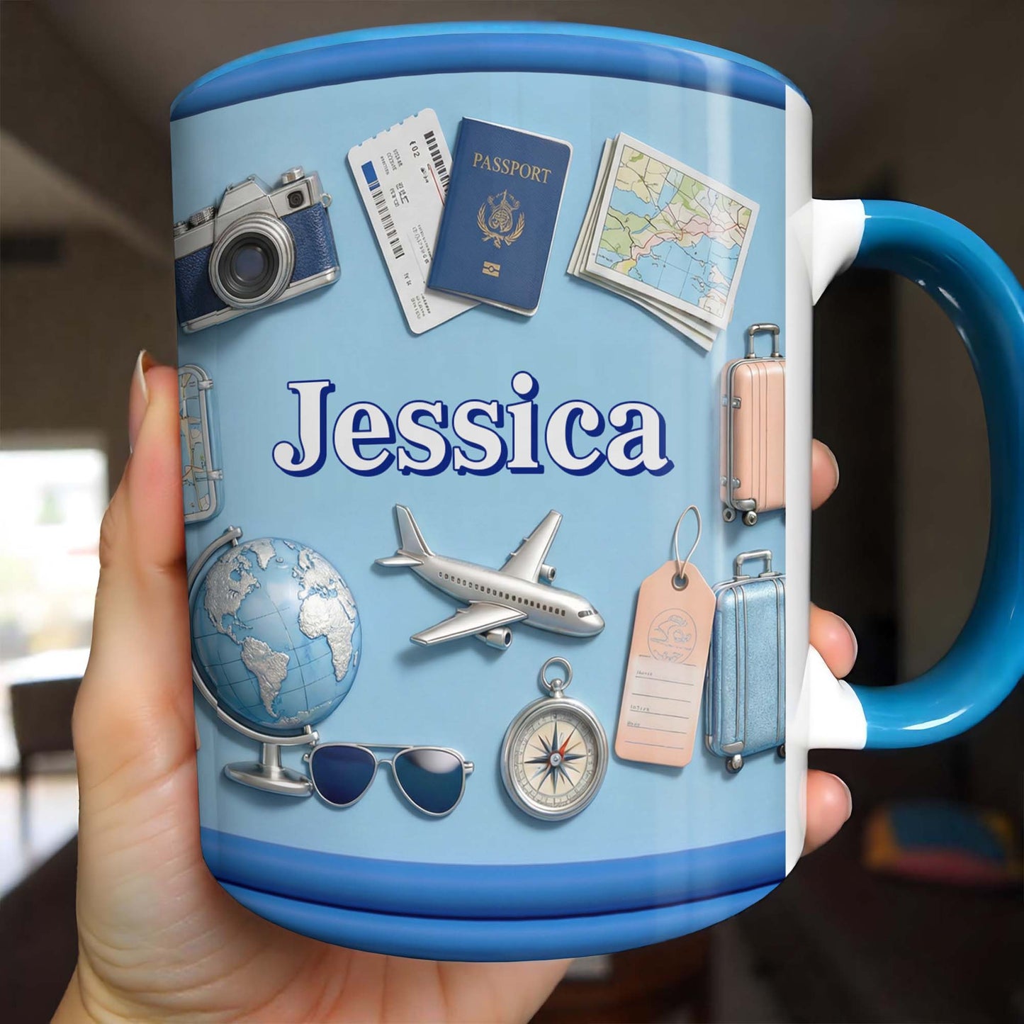 Ready For My Next Adventure Globe Airplane And Camera Travel Design