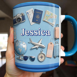Ready For My Next Adventure Globe Airplane And Camera Travel Design