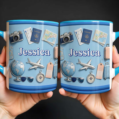 Ready For My Next Adventure Globe Airplane And Camera Travel Design