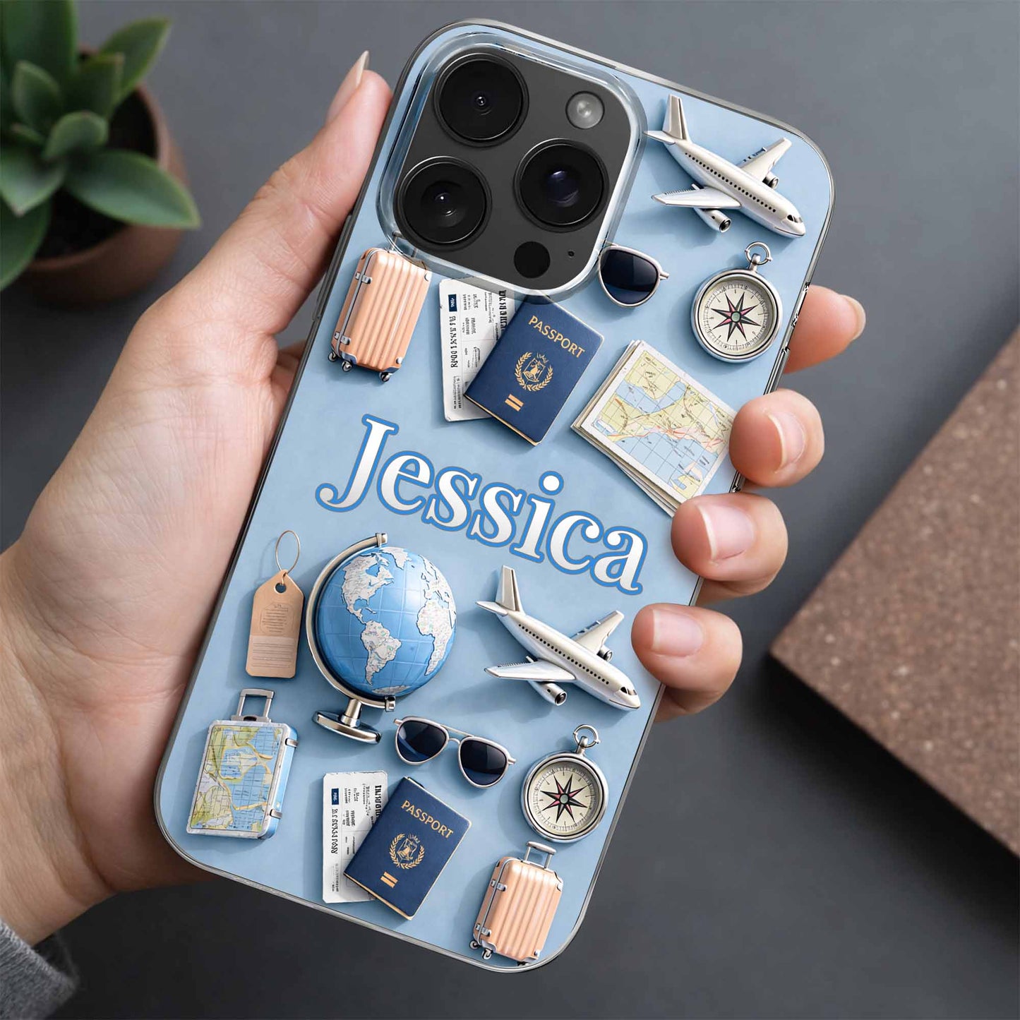 Explore The World With Passport, Airplane, And Globe