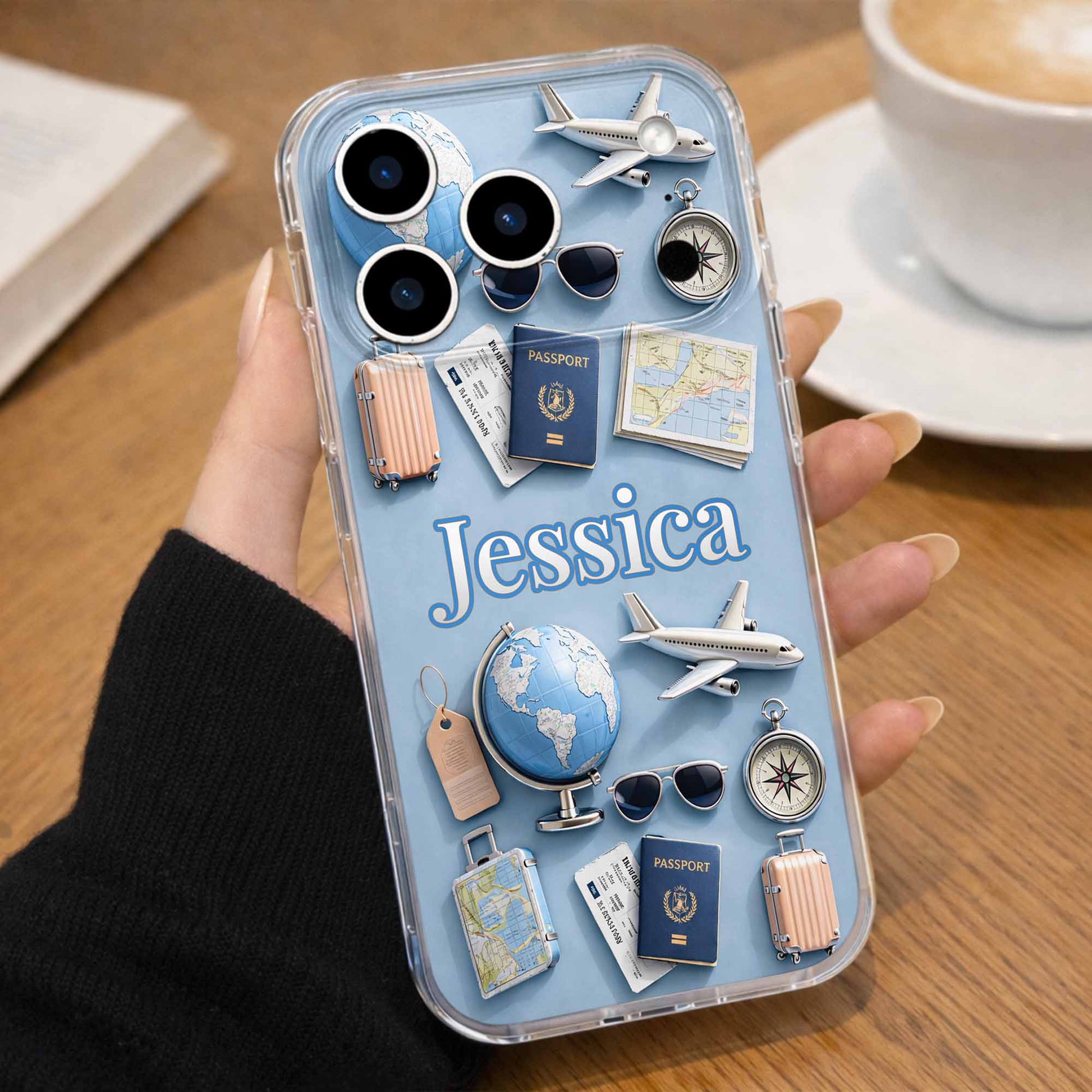 Explore The World With Passport, Airplane, And Globe