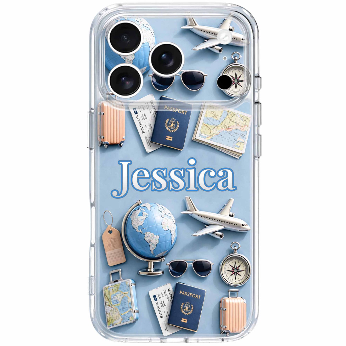 Explore The World With Passport, Airplane, And Globe