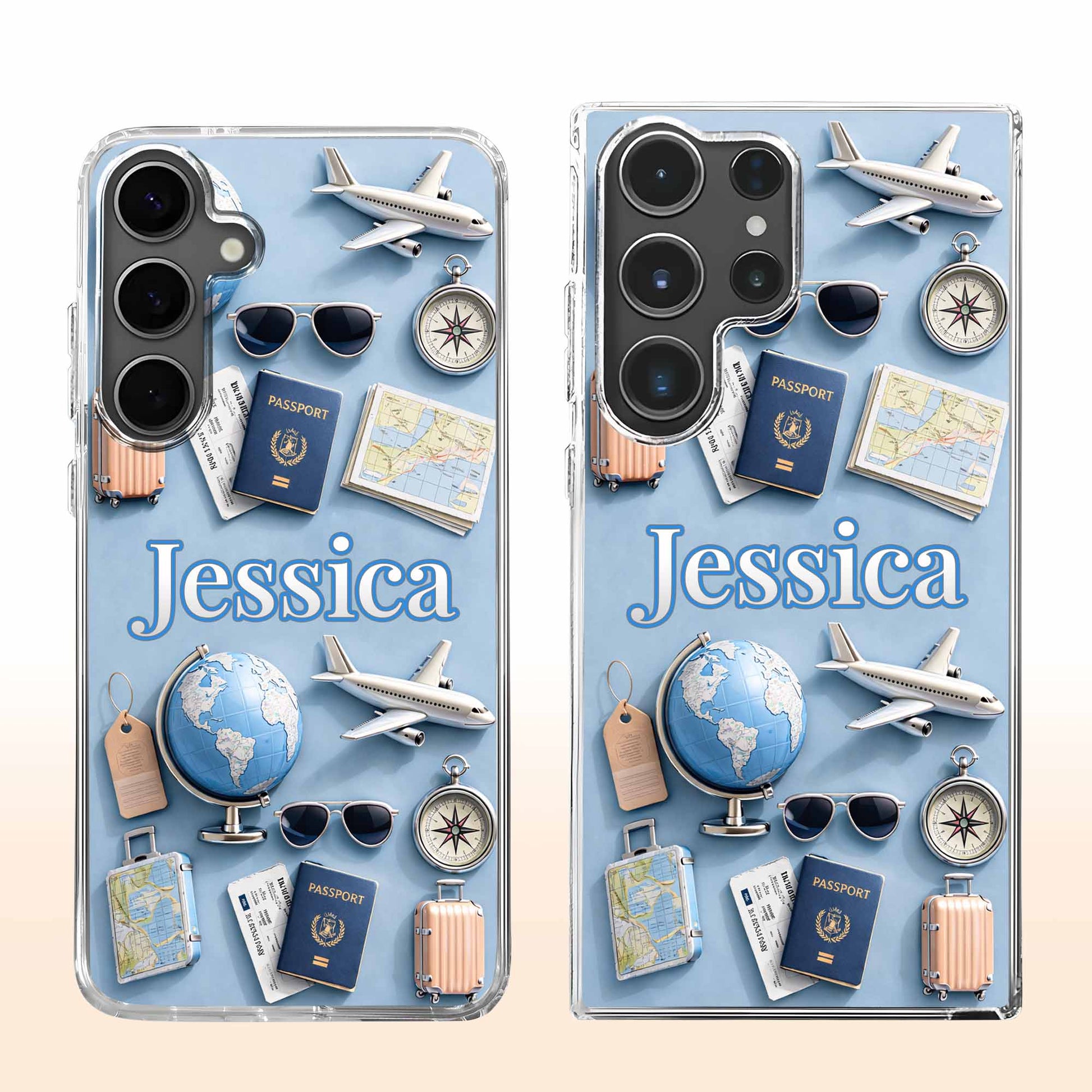 Explore The World With Passport, Airplane, And Globe