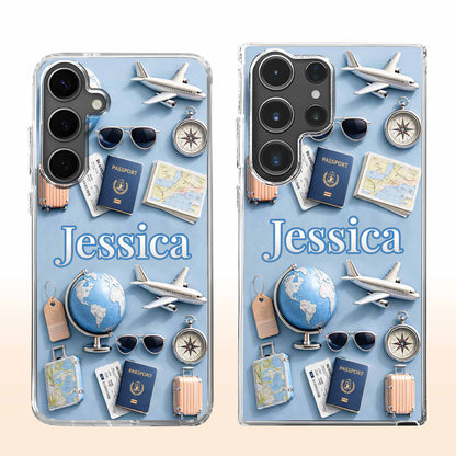 Explore The World With Passport, Airplane, And Globe