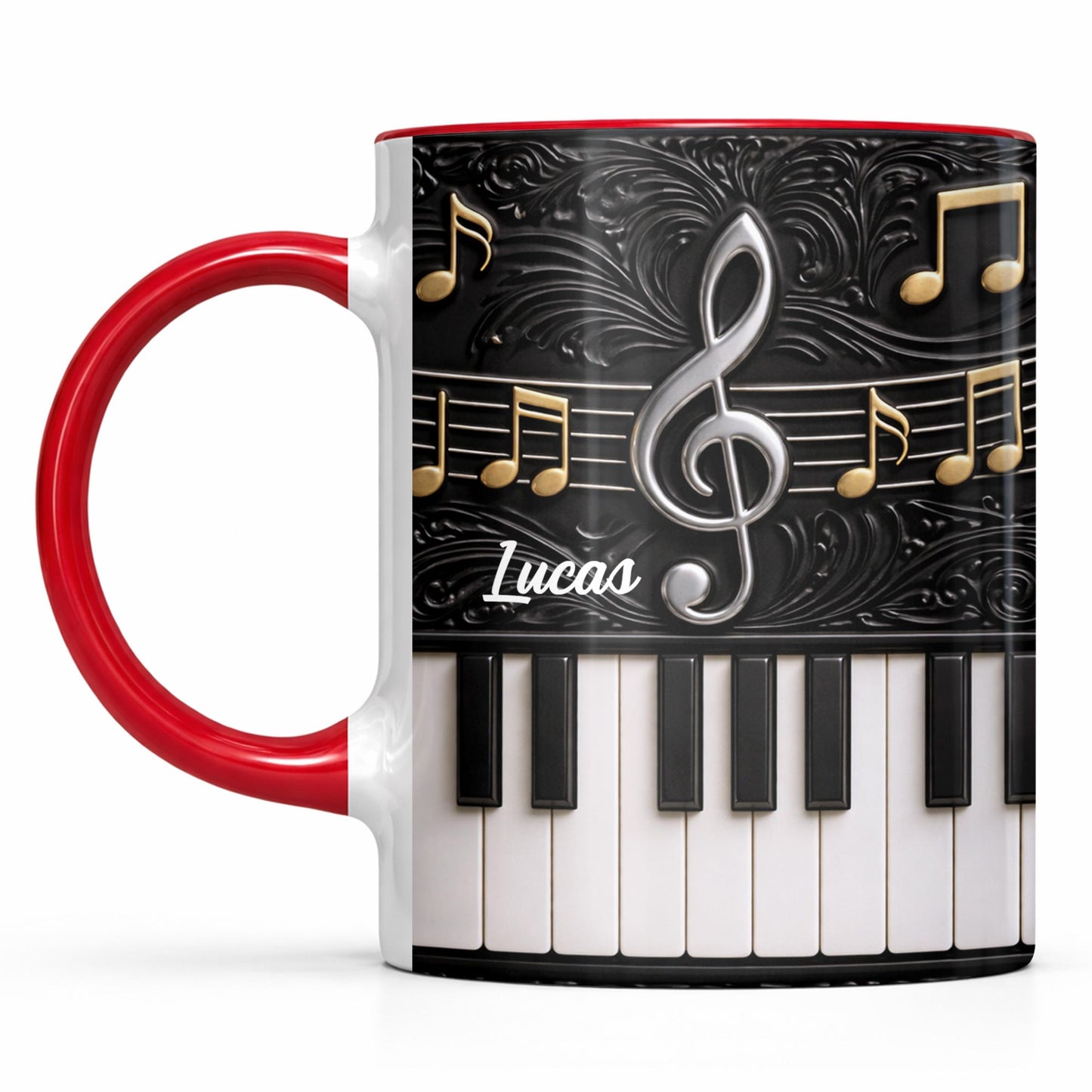 Personalized Music Note Design With Piano Keys