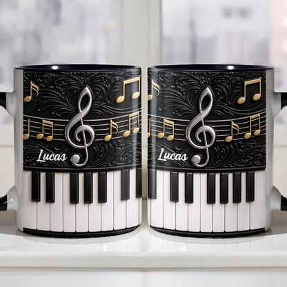 Personalized Music Note Design With Piano Keys