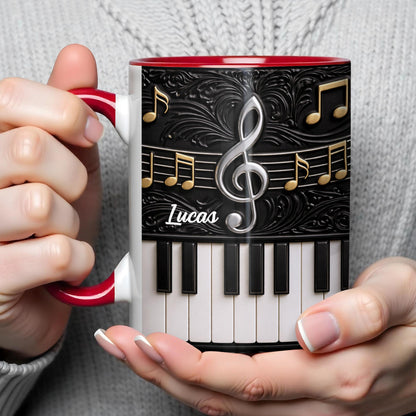 Personalized Music Note Design With Piano Keys