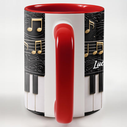 Personalized Music Note Design With Piano Keys