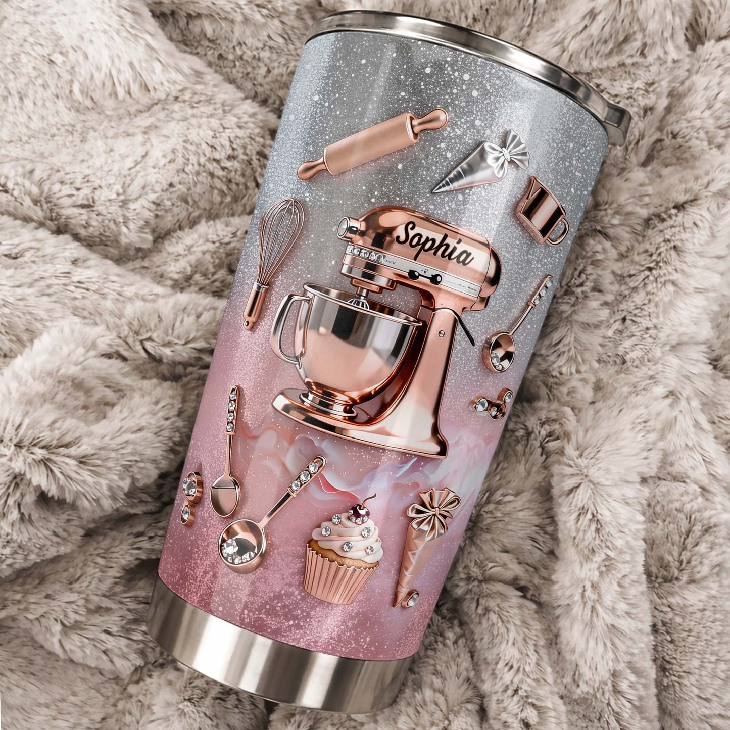 Whisking Up Sweetness Pink Stand Mixer And Baking Tools