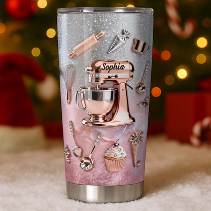 Whisking Up Sweetness Pink Stand Mixer And Baking Tools