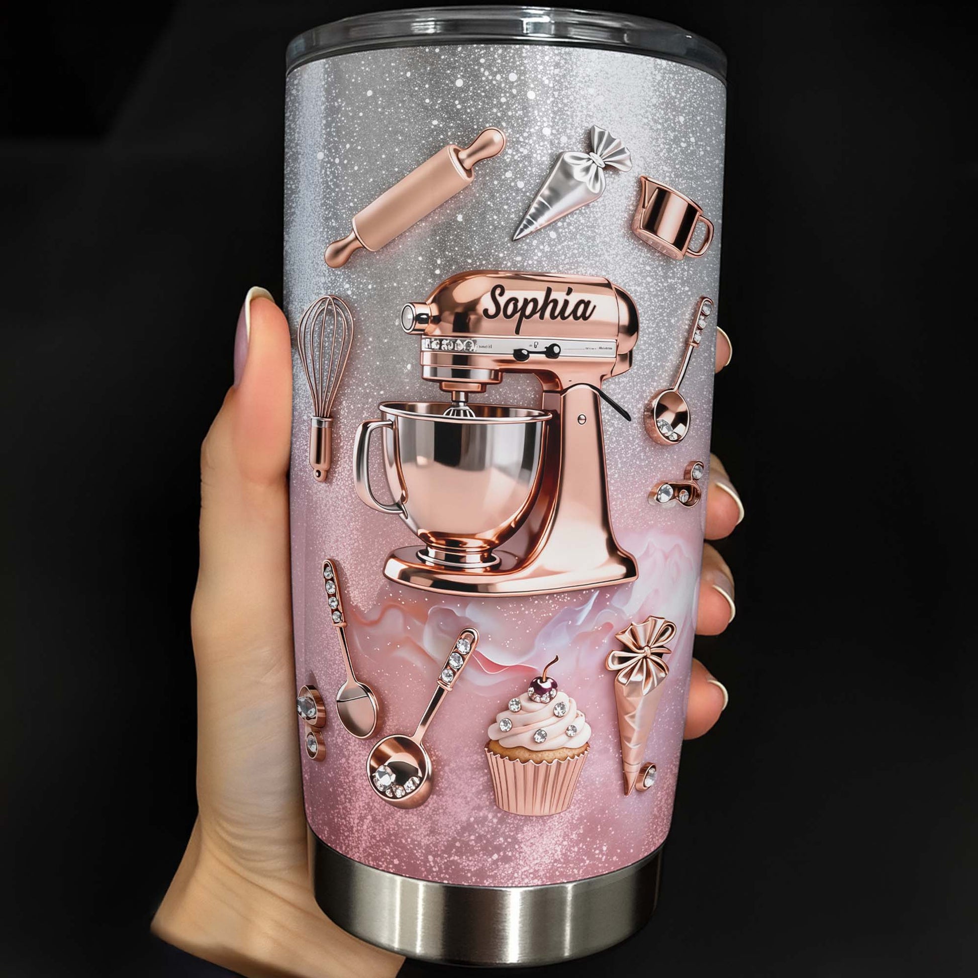 Whisking Up Sweetness Pink Stand Mixer And Baking Tools