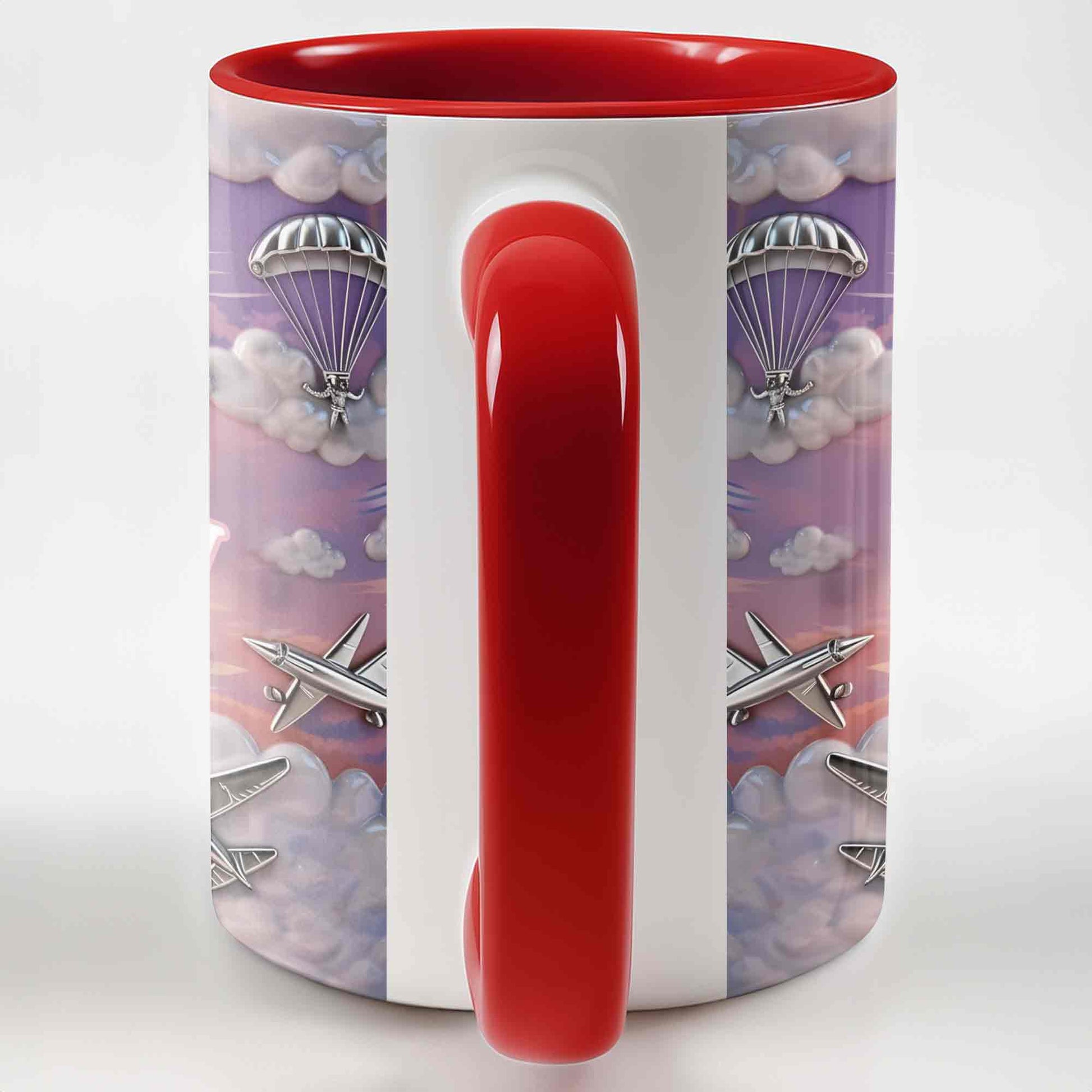 Flying High Above The Clouds With Skydiver And Airplane Graphics