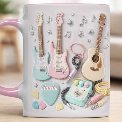 A Symphony Of Style And Sound Guitars And Music Notes