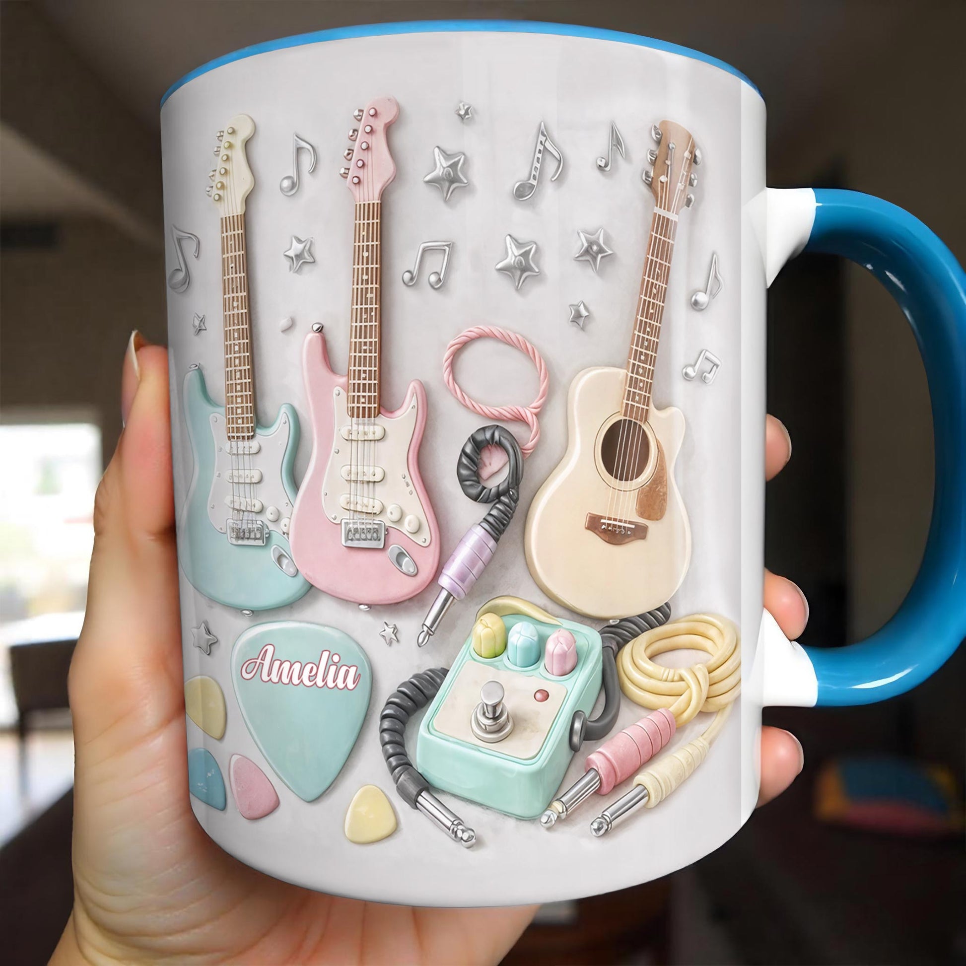 A Symphony Of Style And Sound Guitars And Music Notes