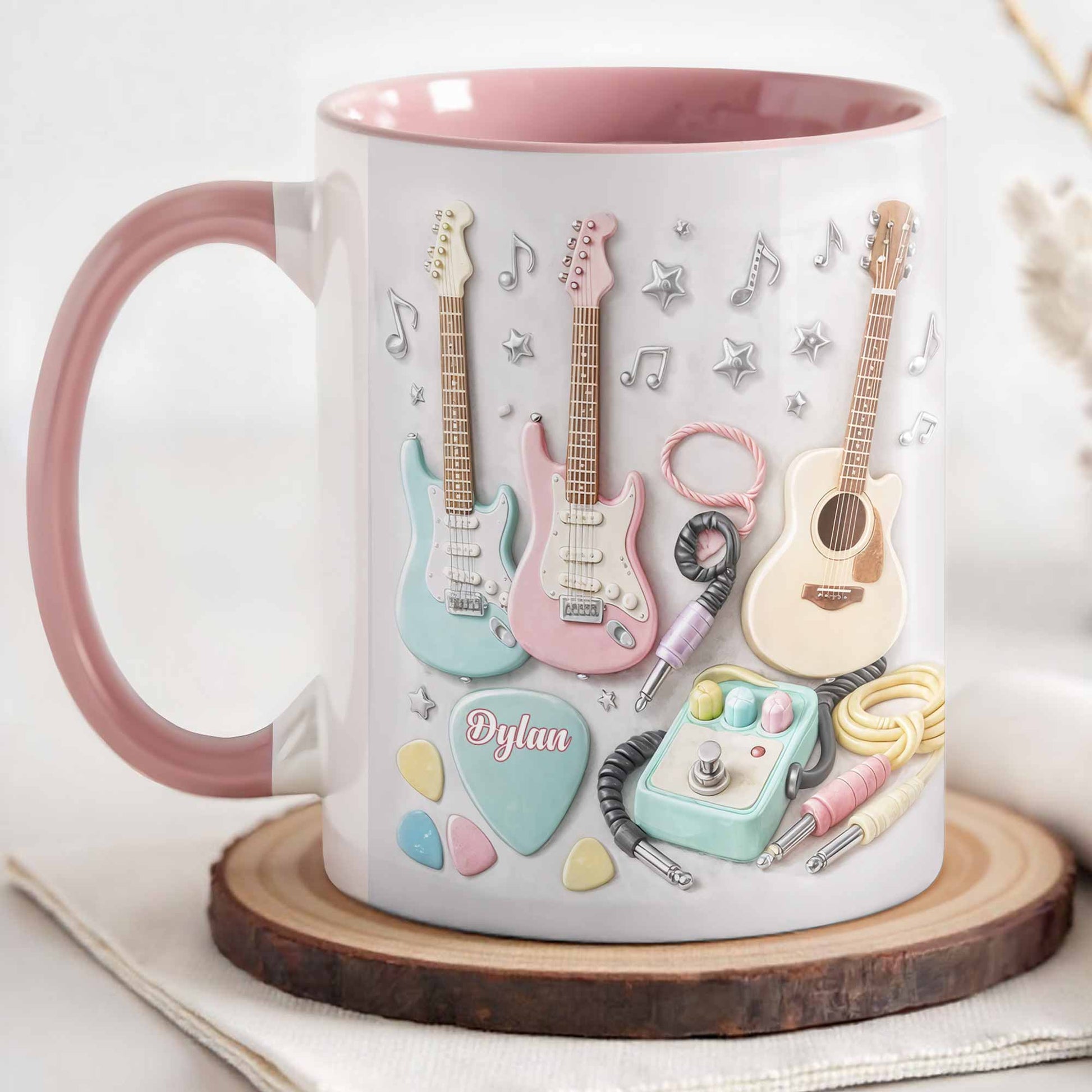 A Symphony Of Style And Sound Guitars And Music Notes