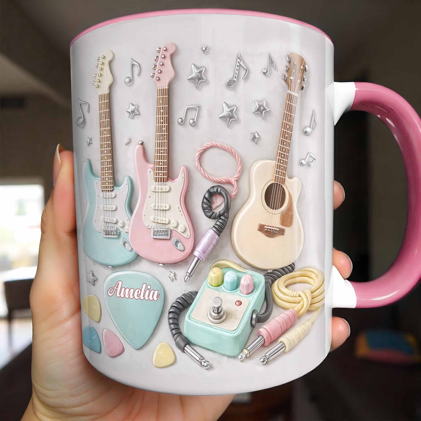 A Symphony Of Style And Sound Guitars And Music Notes