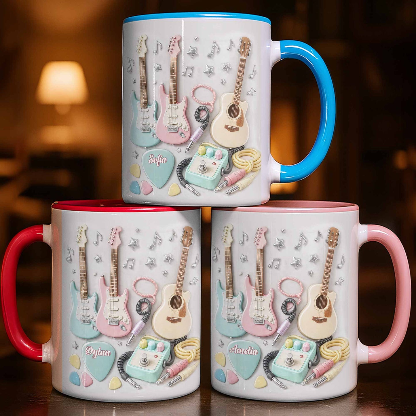 A Symphony Of Style And Sound Guitars And Music Notes