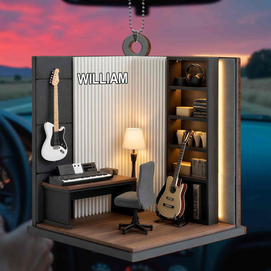 Music Room With Guitar And Keyboard