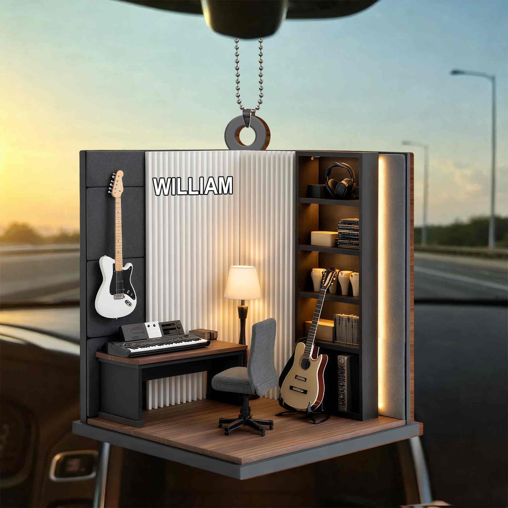 Music Room With Guitar And Keyboard