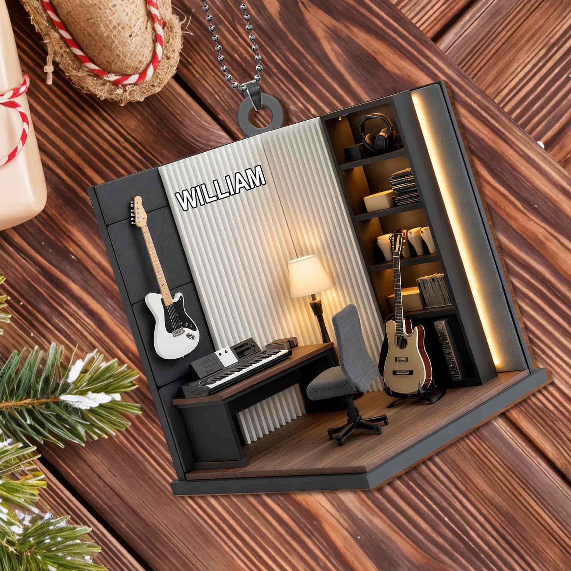 Music Room With Guitar And Keyboard