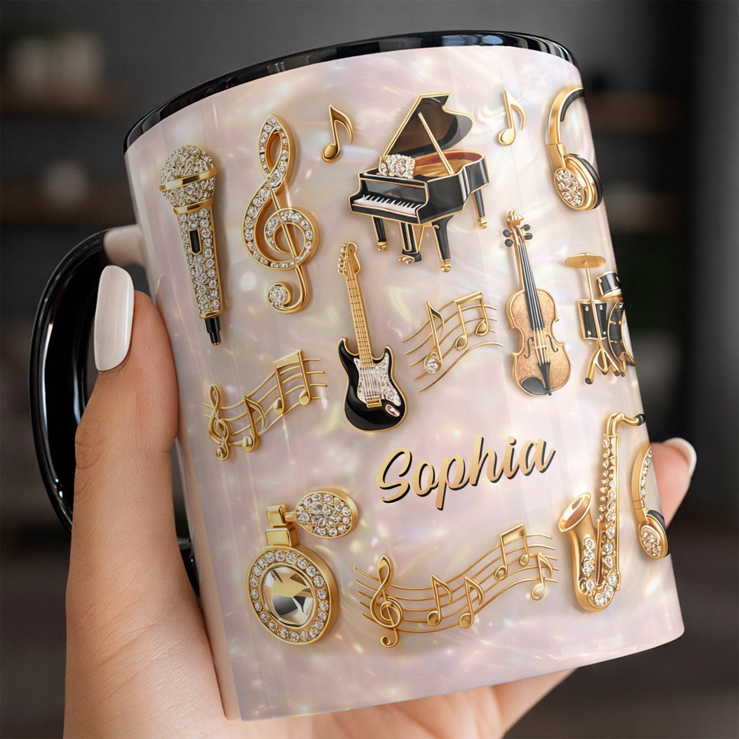 A Life Filled With Music And Golden Melodies Piano Violin Guitar