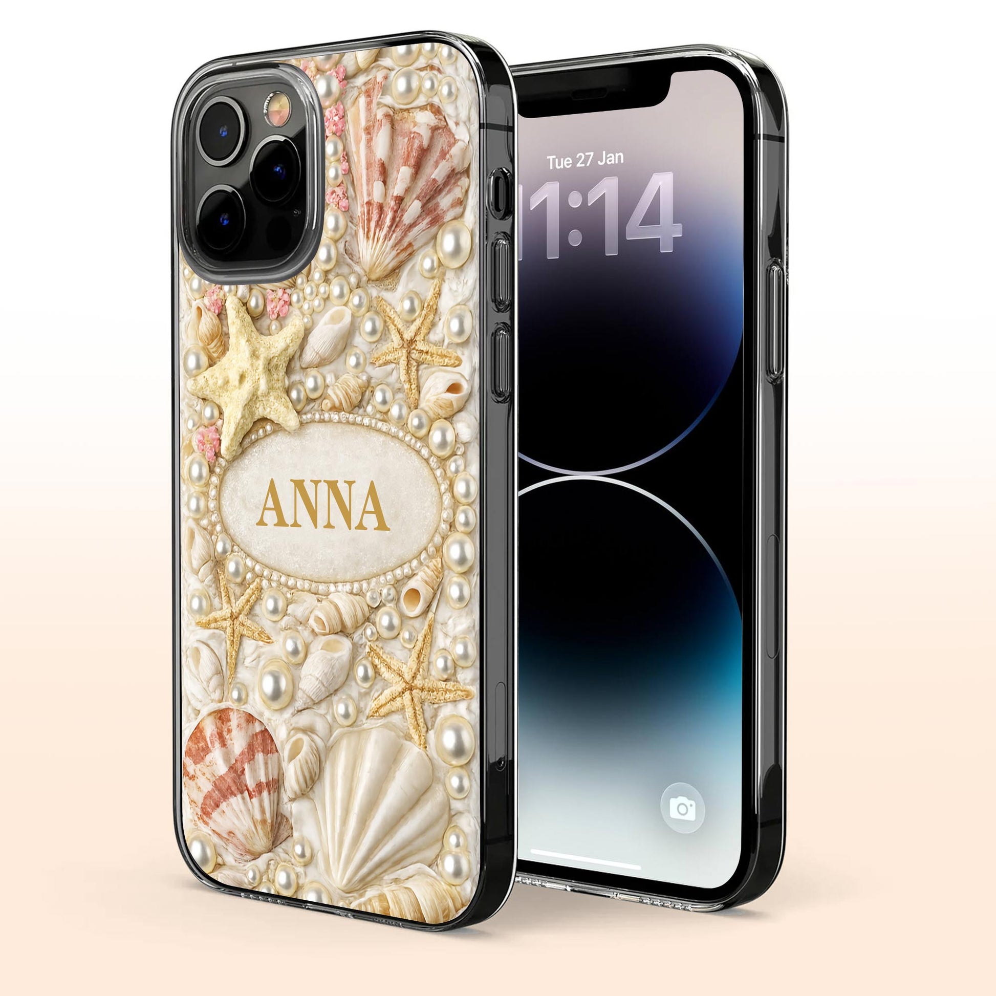 Anna, Personalized Shell And Starfish Case