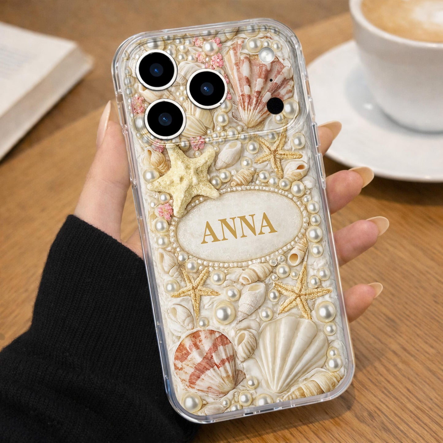 Anna, Personalized Shell And Starfish Case