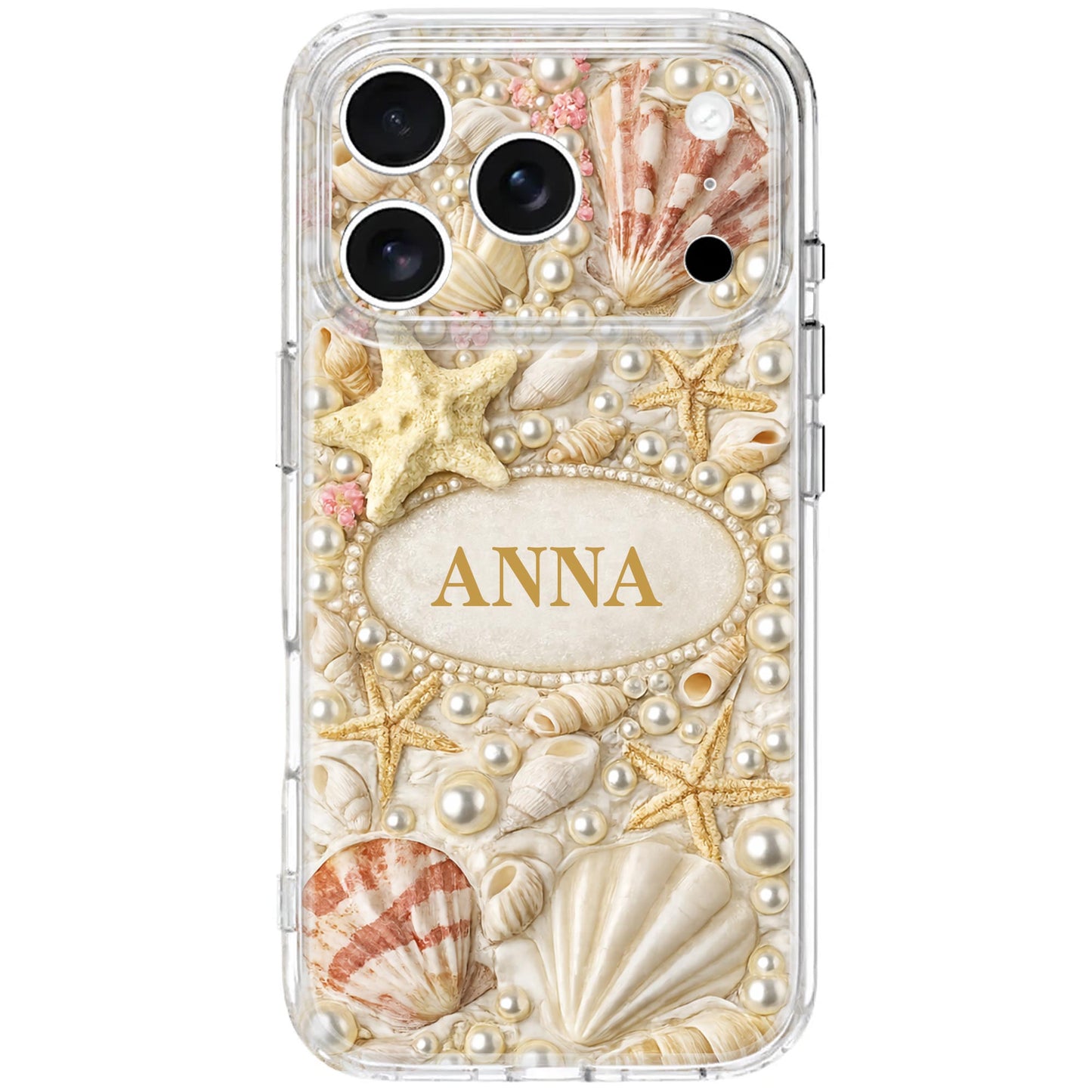 Anna, Personalized Shell And Starfish Case