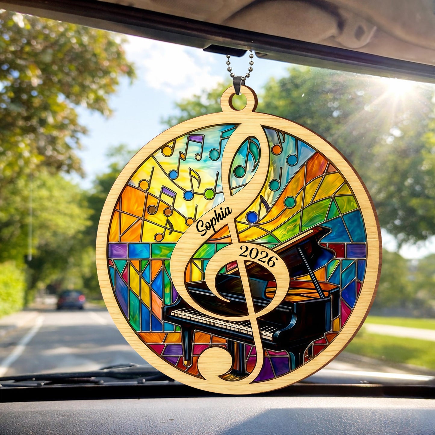 2026 Piano And Music Notes Ornament