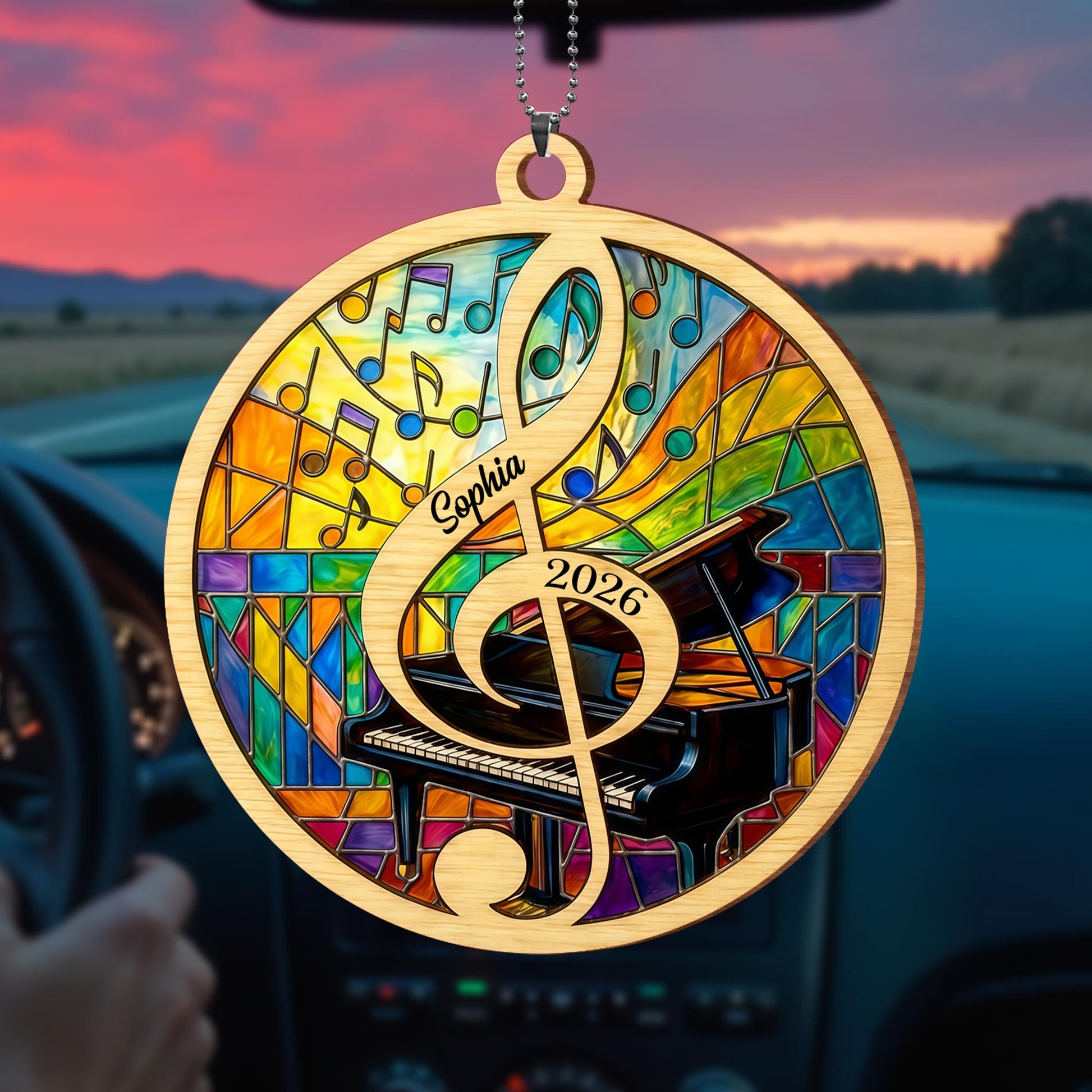 2026 Piano And Music Notes Ornament