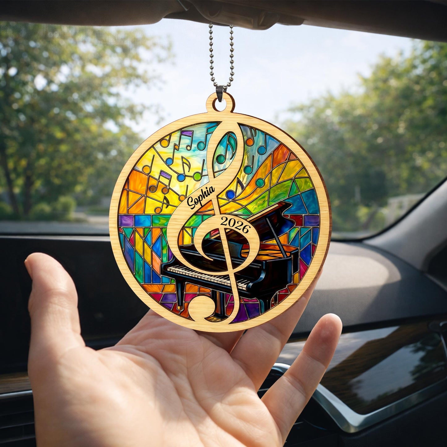 2026 Piano And Music Notes Ornament
