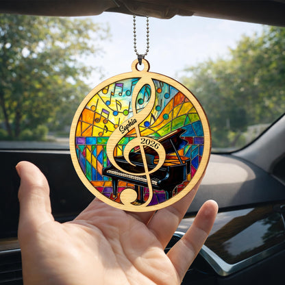 2026 Piano And Music Notes Ornament