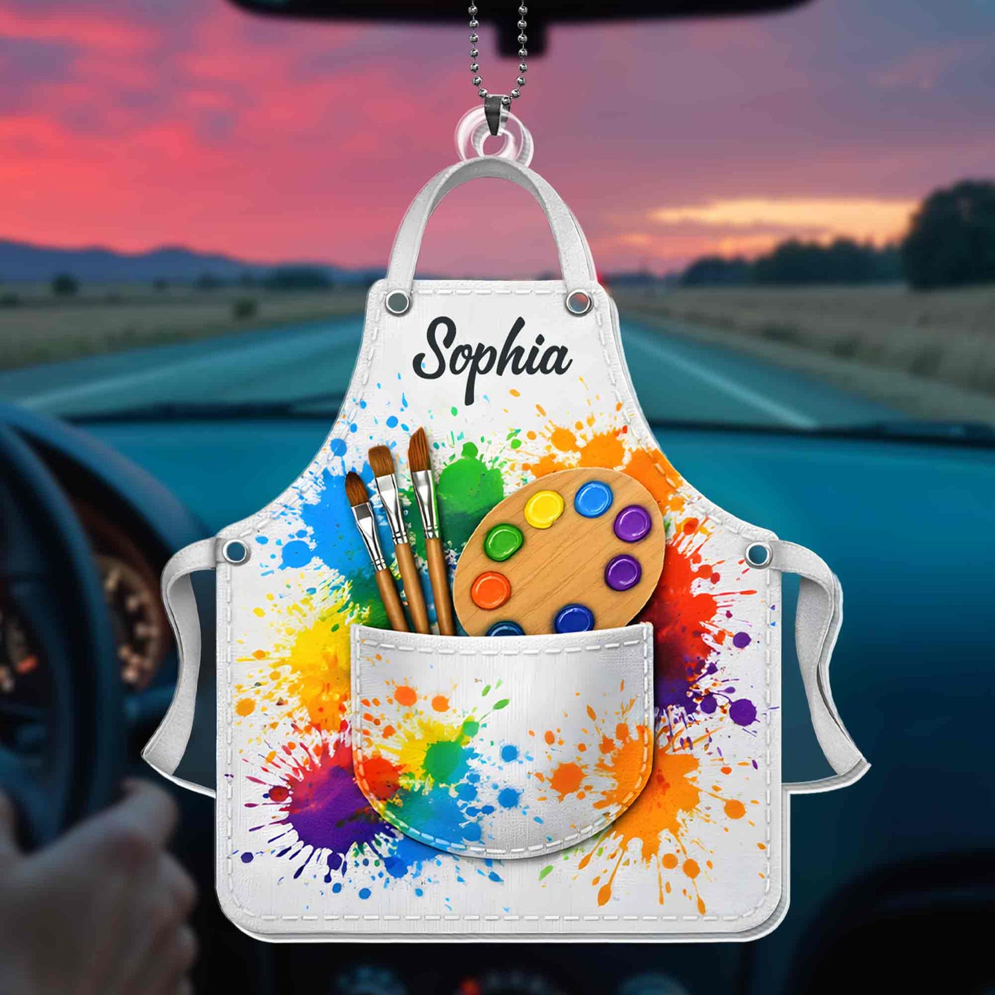 My Apron, Colorful Paint Brushes and Palette