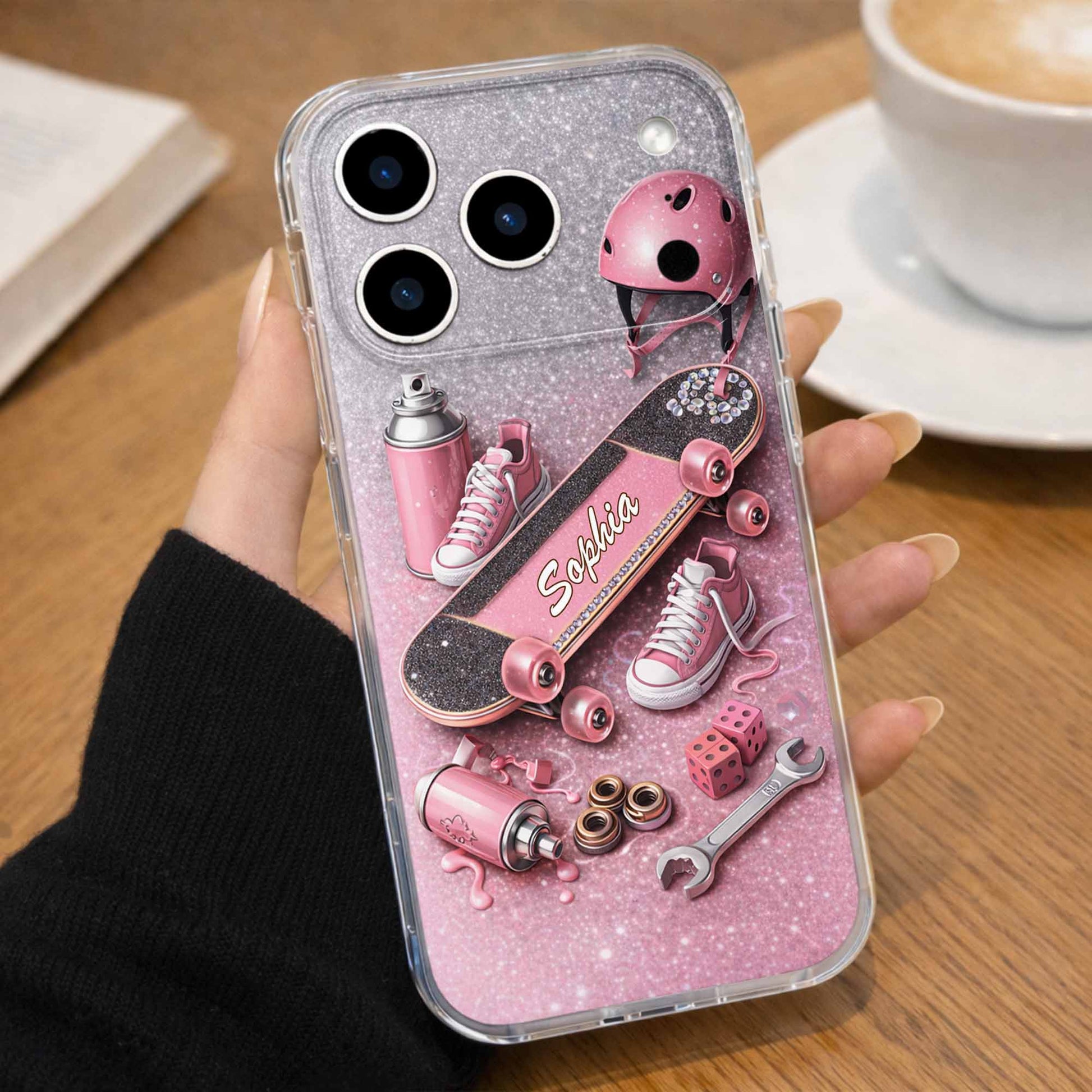 My Skateboard Personalized Design With Helmet And Shoes