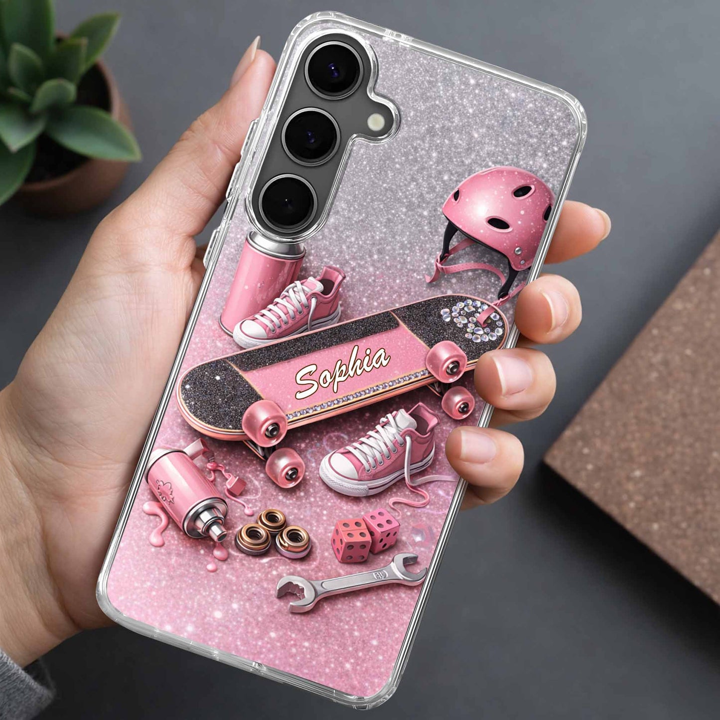 My Skateboard Personalized Design With Helmet And Shoes